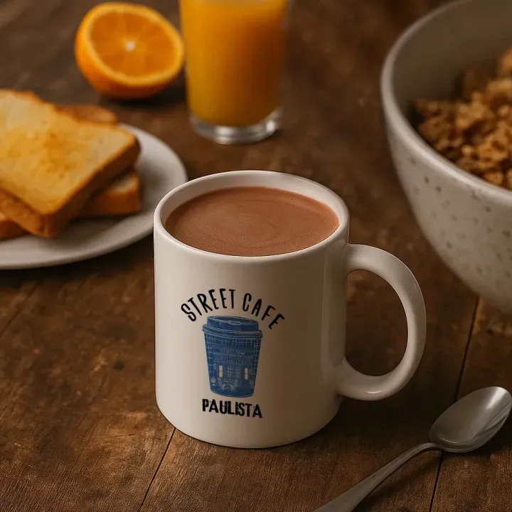 Caneca Em Cerâmica Branca 270 Ml Com Caixa - Thumbnail 4
