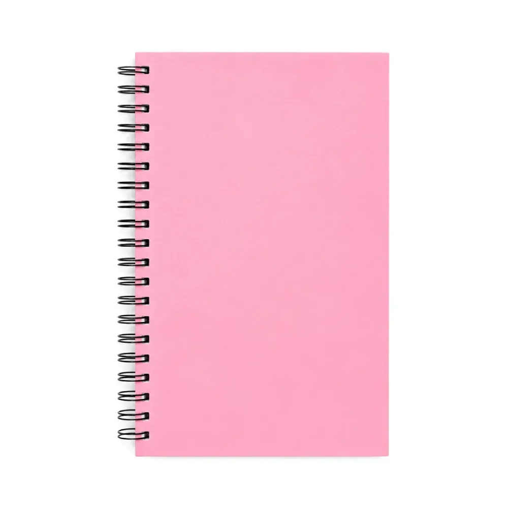 Caderno Pautado Com Wire-O - Rosa - 23,5X18Cm - 100 Fls - Thumbnail 2