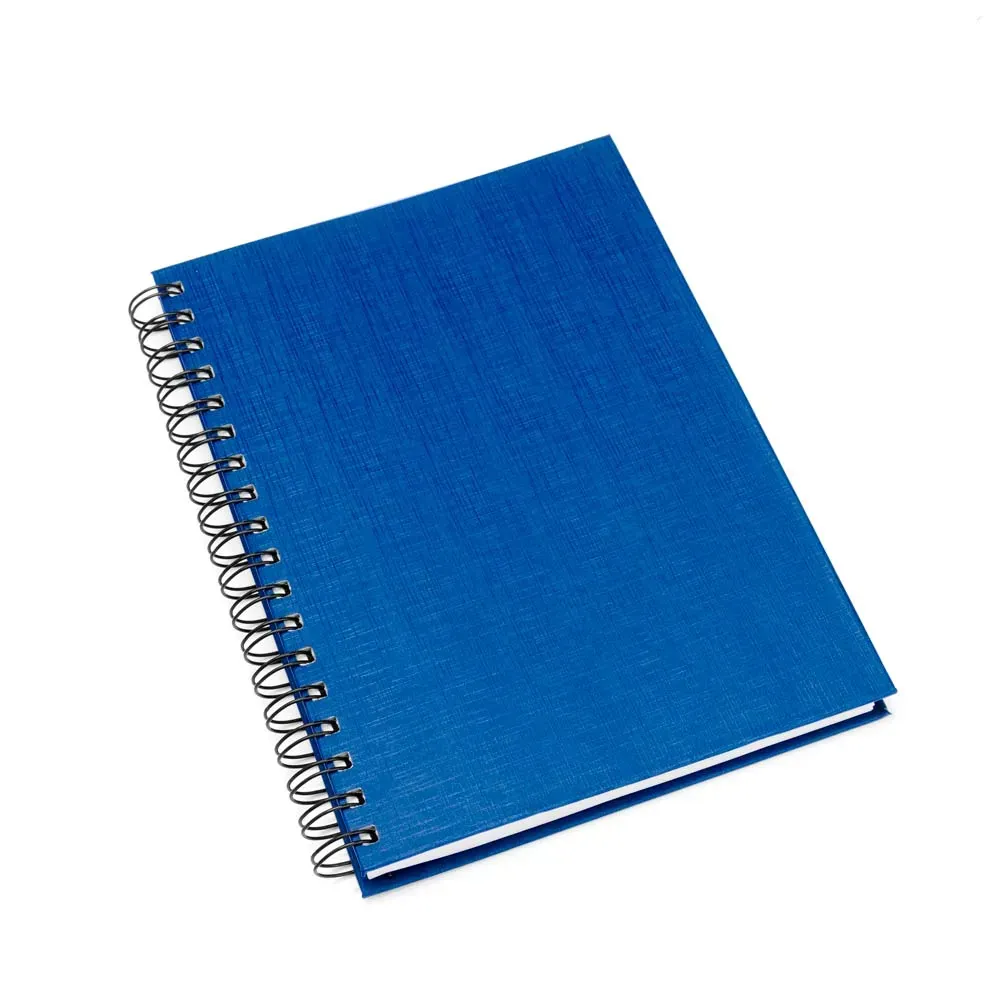 Caderno Pautado Com Wire-O - Azul - 23,5X18Cm - 100 Fls - Thumbnail 2