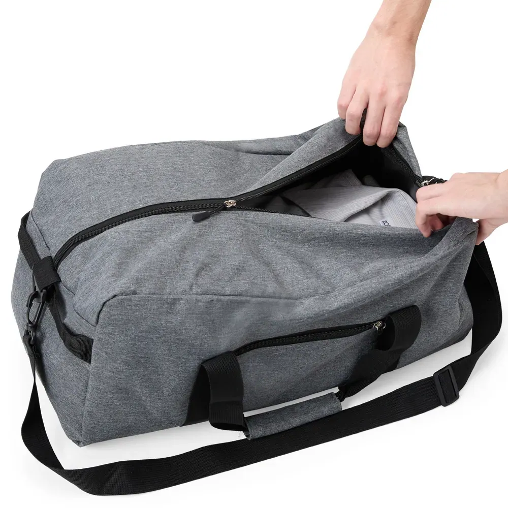 Mala Esportiva Em Polyester 300D - Melange Cinza - 31L - Thumbnail 4