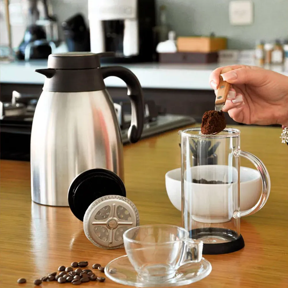 Cafeteira Prensa Francesa Em Vidro - 350Ml - Thumbnail 2