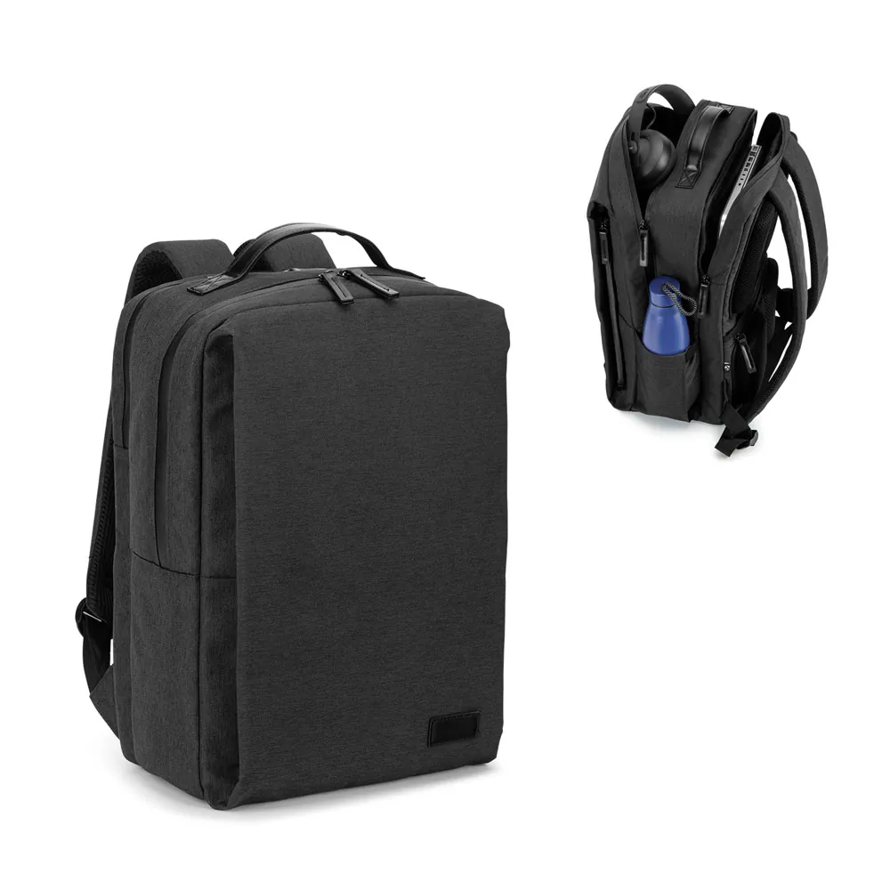 GLASGOW. Mochila para notebook (17.3") em poliéster reciclado de alta densidade 600D (20L)