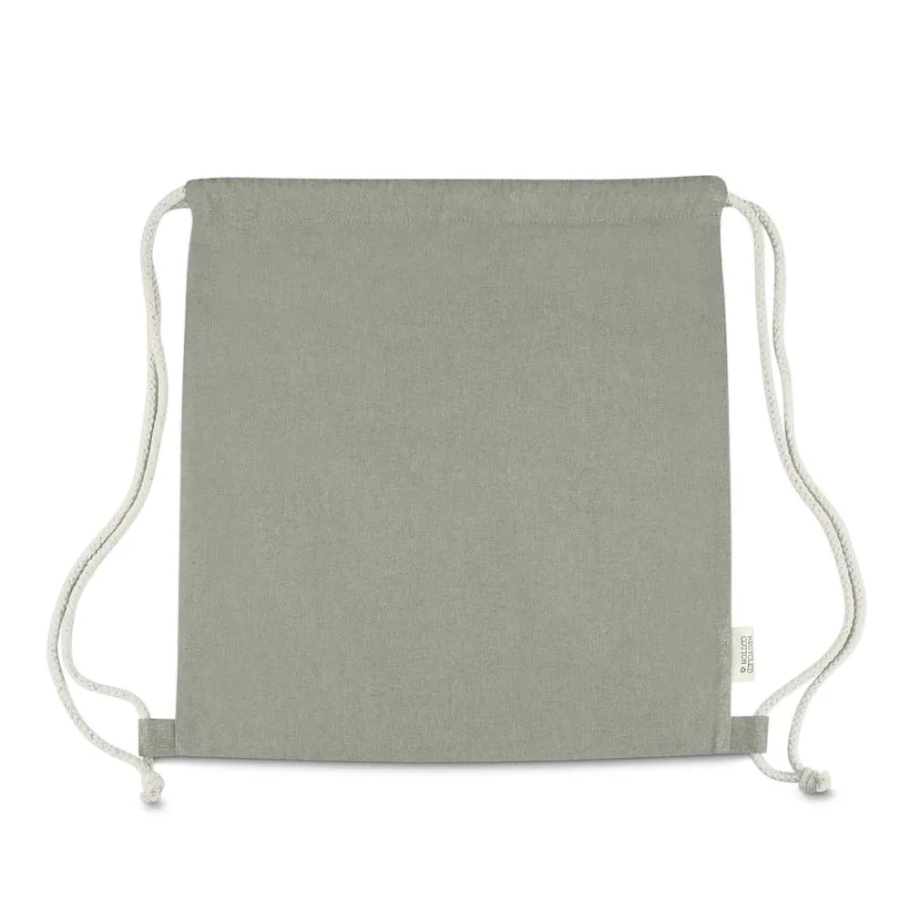 Sacola/Mochila em algodão mescla reciclado 140g/m² - Thumbnail 5