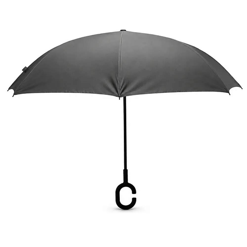 Guarda-Chuva Invertido - Cinza - 108 Cm - Thumbnail 5