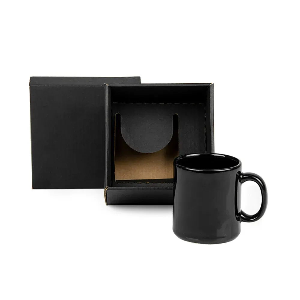 Caneca Em Cerâmica Preta - 270Ml