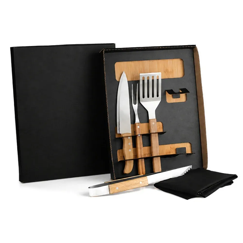 Kit Para Churrasco/Hambúrguer Com Pegador E Espátula - 6 Pçs - Thumbnail 2