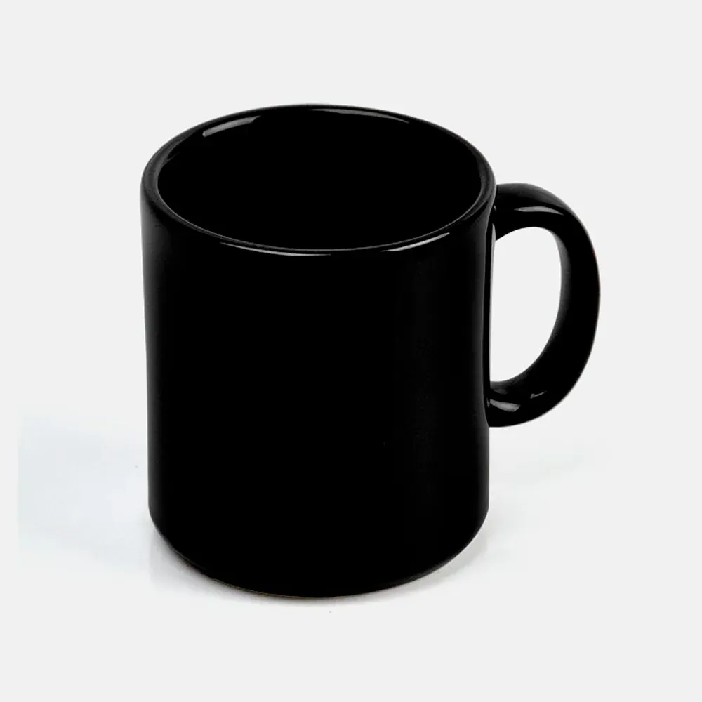 Caneca Em Cerâmica Preta - 270Ml - Thumbnail 3