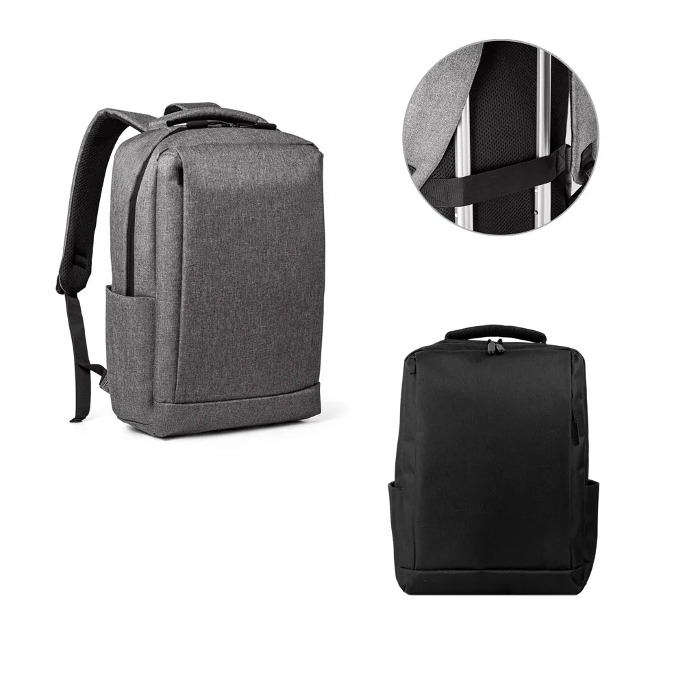 WLLINGTON. Mochila para notebook (15.6") com 2 divisórias almofadadas, em 300D de alta densidade (14 L)