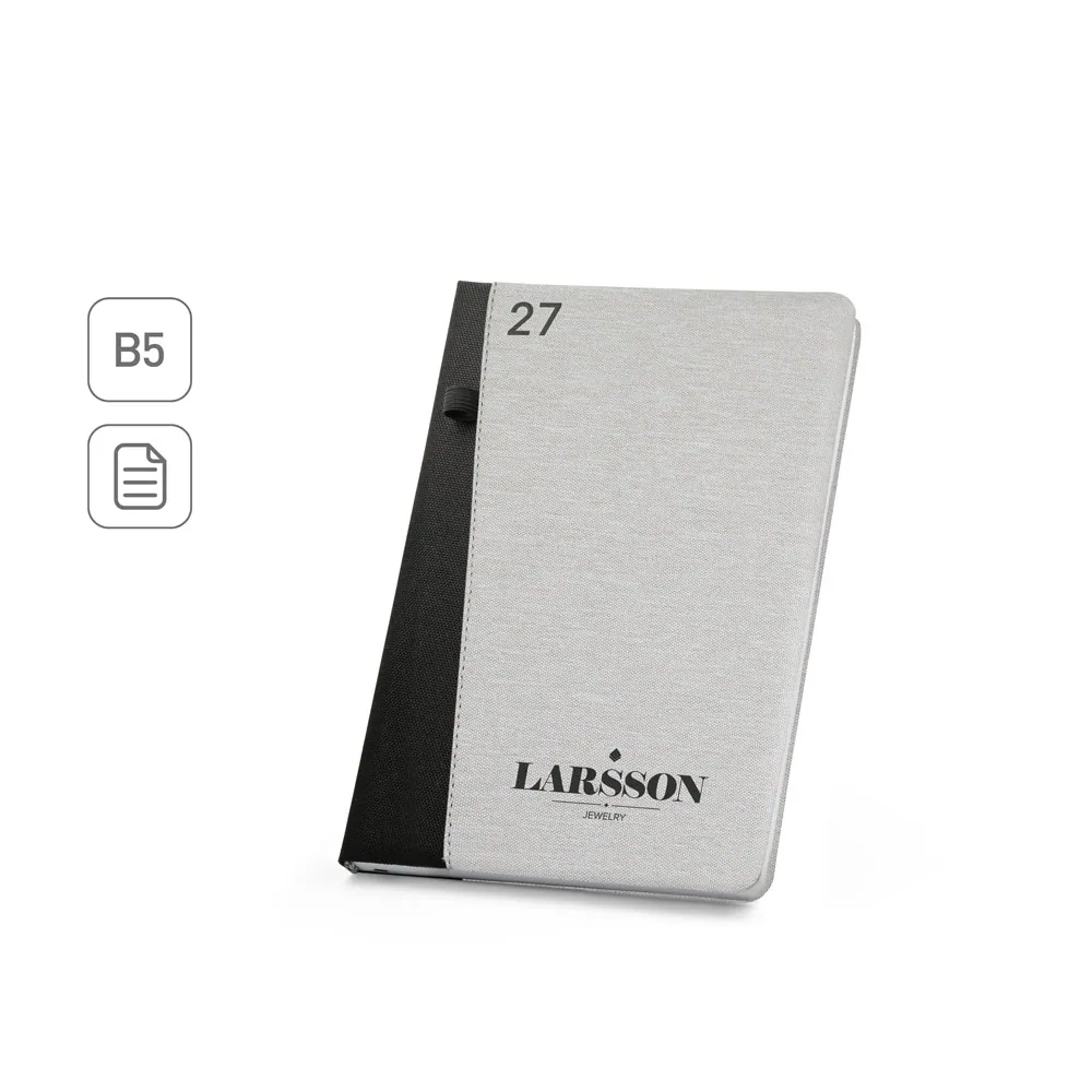 LARSSON B5. Agenda B5 em PET reciclado (100% rPET)