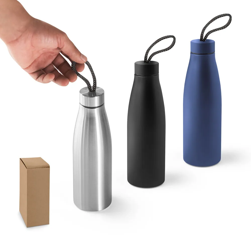 MORGAN. Squeeze em aço inox 90% reciclado de parede simples (710 mL)