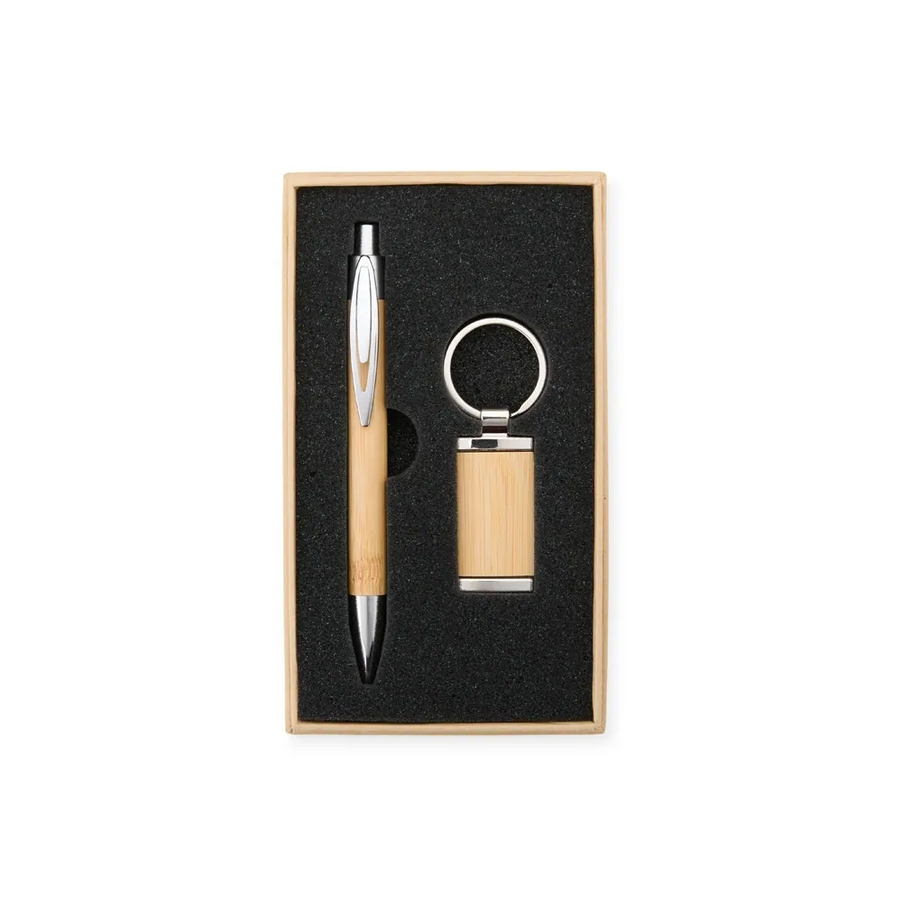 Kit Caneta e Chaveiro Bambu - Thumbnail 6