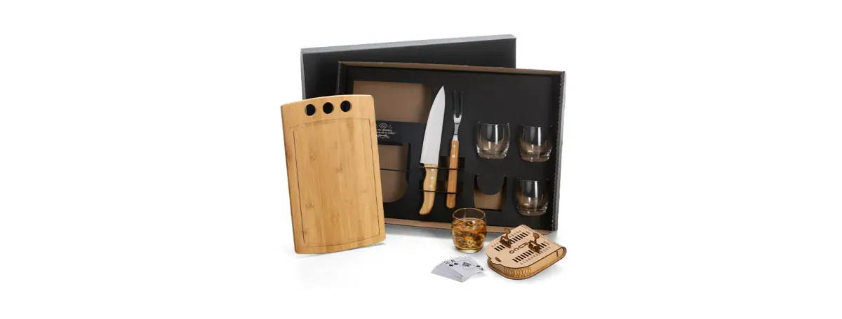 Kit Churrasco, Whisky E Truco - 8 Pçs - C/ Jogo De Baralho