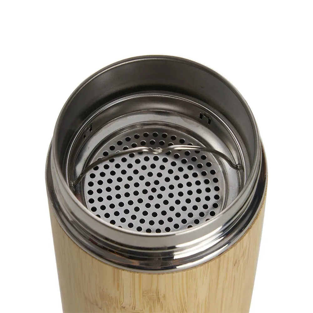 Garrafa Bambu Térmica 500ml com Infusor - Thumbnail 5