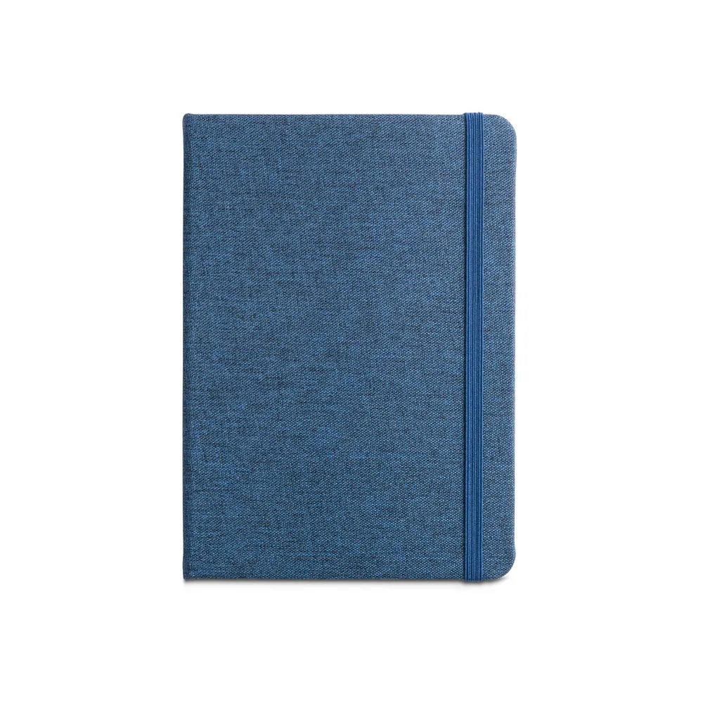 BOYD II. Caderno A5 de capa dura em poliéster 100% reciclado com páginas pautadas