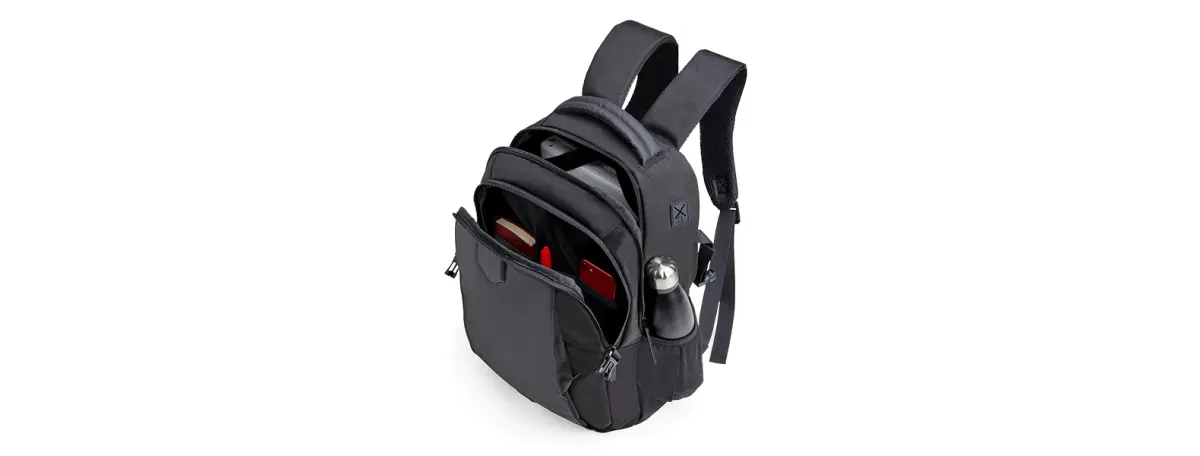 Mochila Em Polyester/Pu - Premium - 22L - Preta - Thumbnail 8
