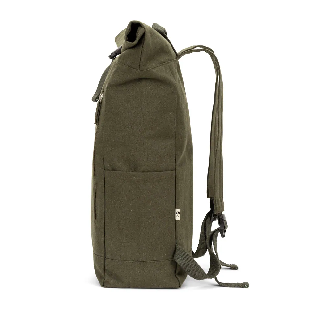 SAINT. Mochila "roll top" em algodão reciclado e poliéster reciclado (380 g/m²) - Thumbnail 9