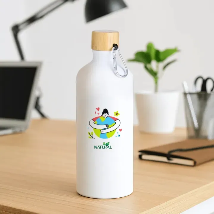 Garrafa Em Alumínio Branca - 1 Litro - Thumbnail 2