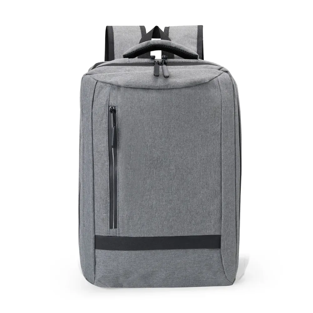 Mochila Em Poliéster 300D - Melange Cinza - 18L - Thumbnail 4