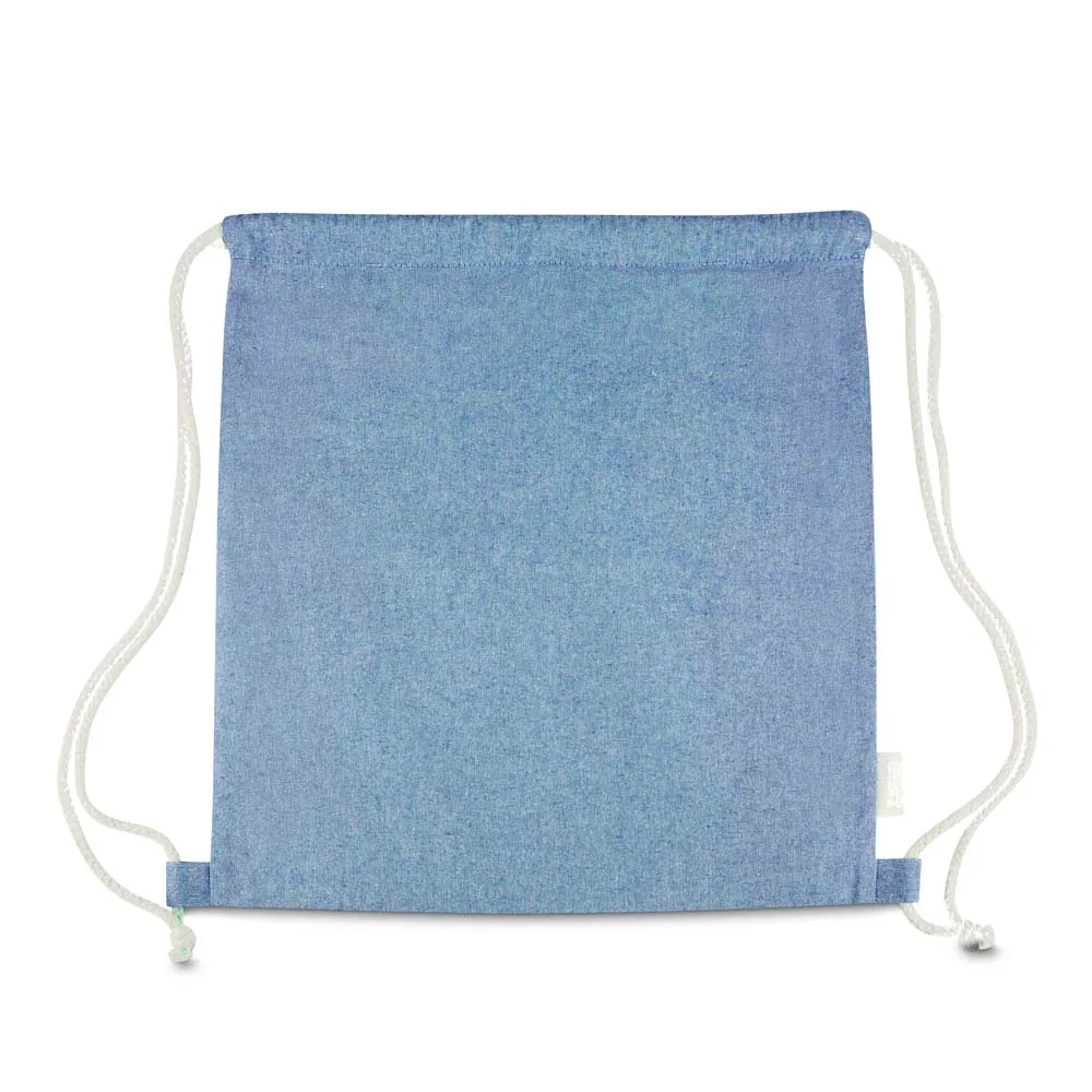 Sacola/Mochila em algodão mescla reciclado 140g/m² - Thumbnail 3