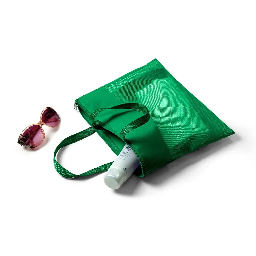 Sacola De Mão Em Nylon 600 E Tela Sanet - Verde - Thumbnail 3