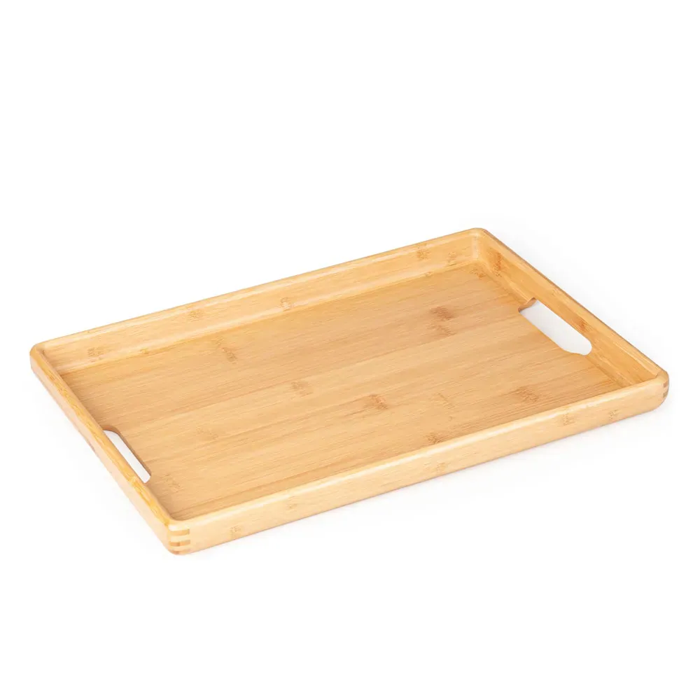 Bandeja Em Bambu Para Servir - 40X28X3Cm