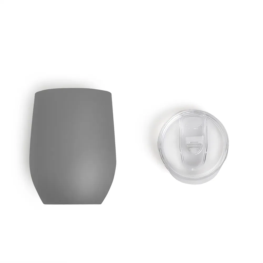 Copo Térmico C/ Tampa - Cinza - 340 Ml - Thumbnail 2