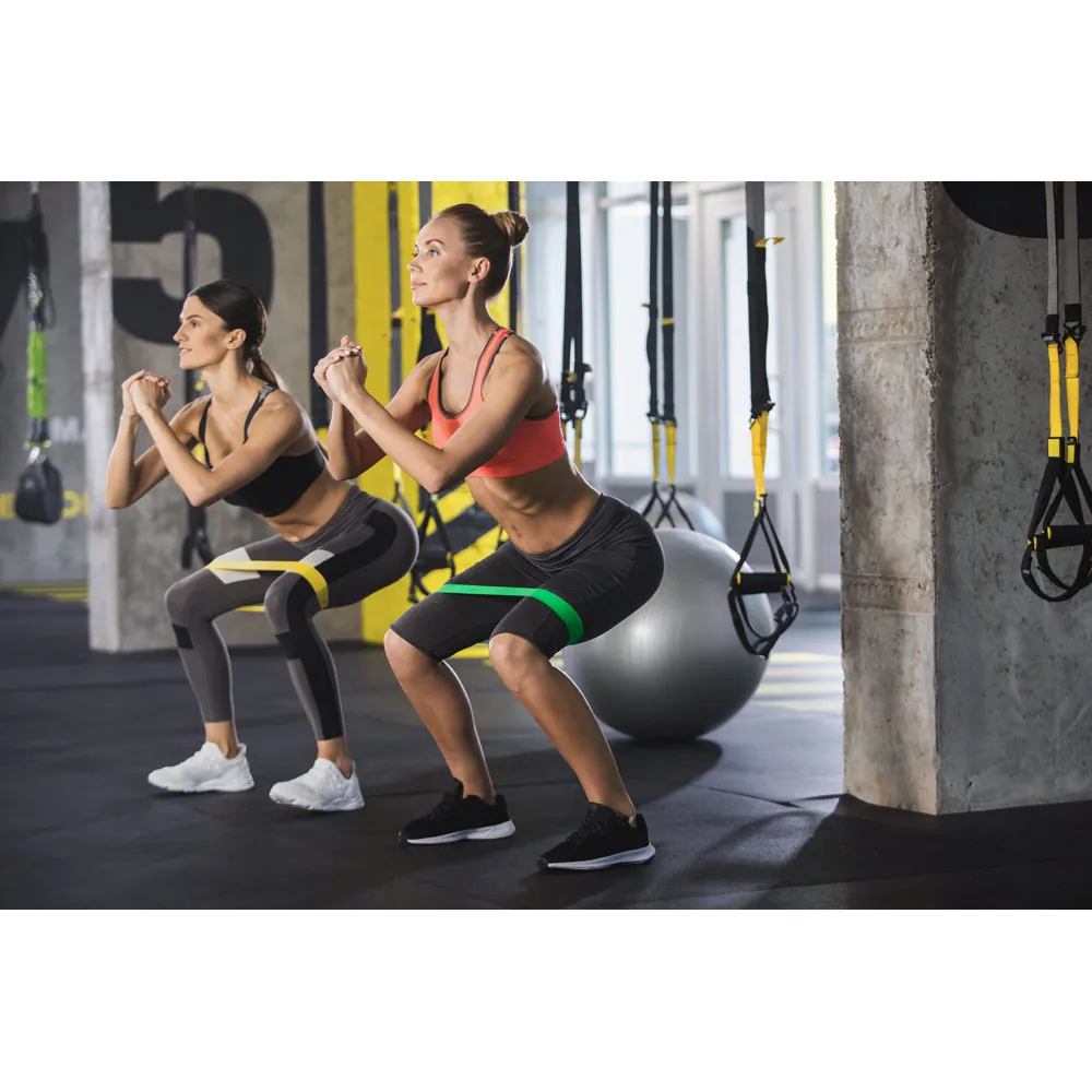 BURPEE. Conjunto de 4 bandas elásticas de ginástica com bolsa de non-woven - Thumbnail 9