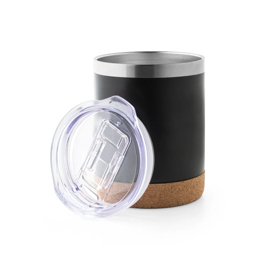 SOLBERG TUMBLER. Copo de viagem térmico em aço inox, de parede dupla isolada a vácuo (400 mL) - Thumbnail 2
