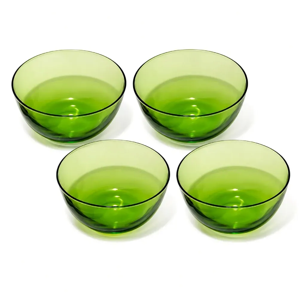 Tigelas Em Vidro Verde - 4 Pçs - 0,35 L - Thumbnail 2