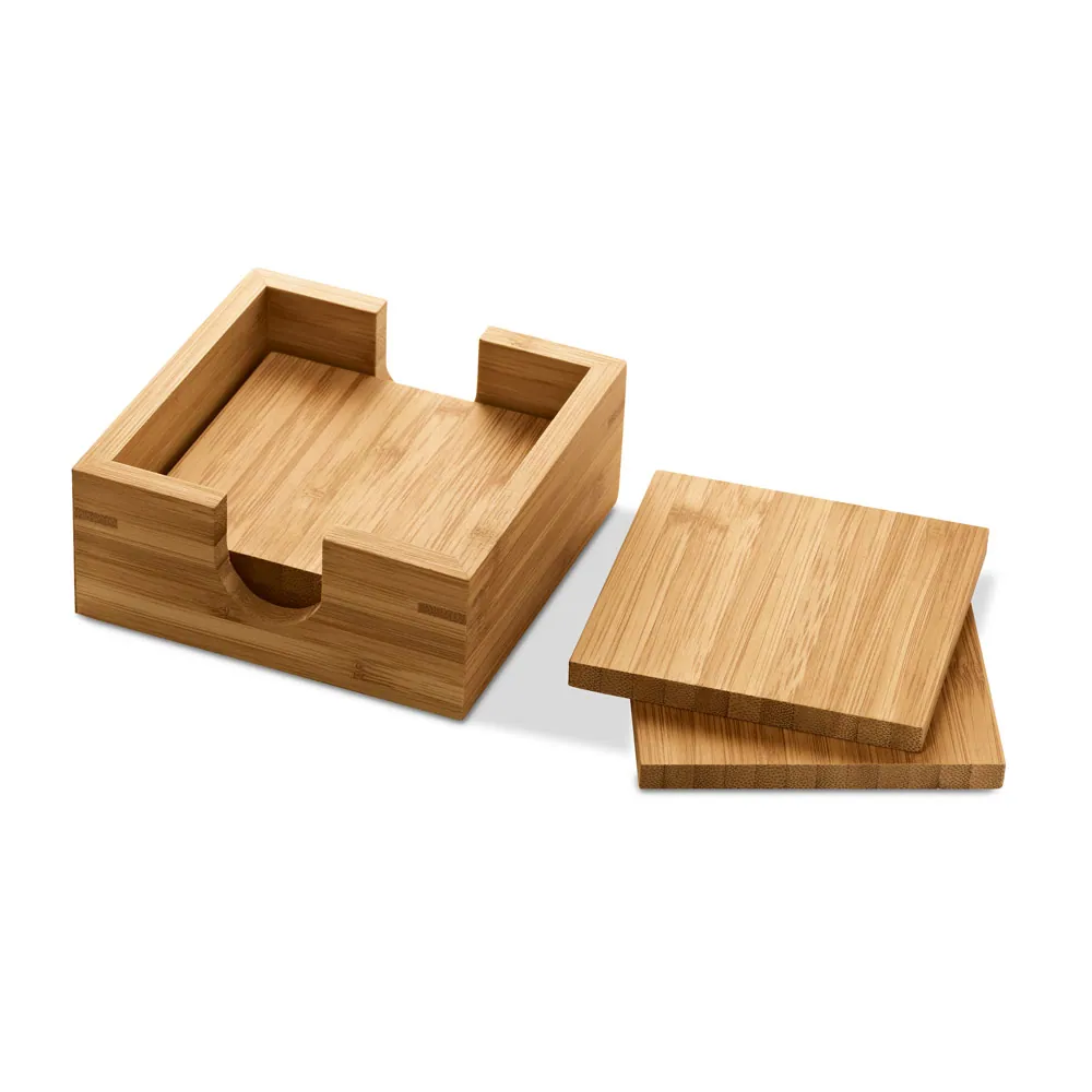 GAUTHIER. Conjunto de 4 porta copos em bambu - Thumbnail 6