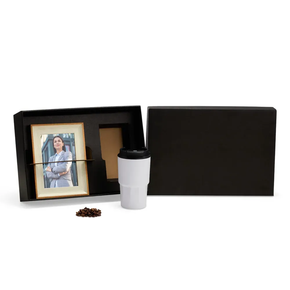 Kit Copo Térmico E Porta Retrato - 2 Pçs
