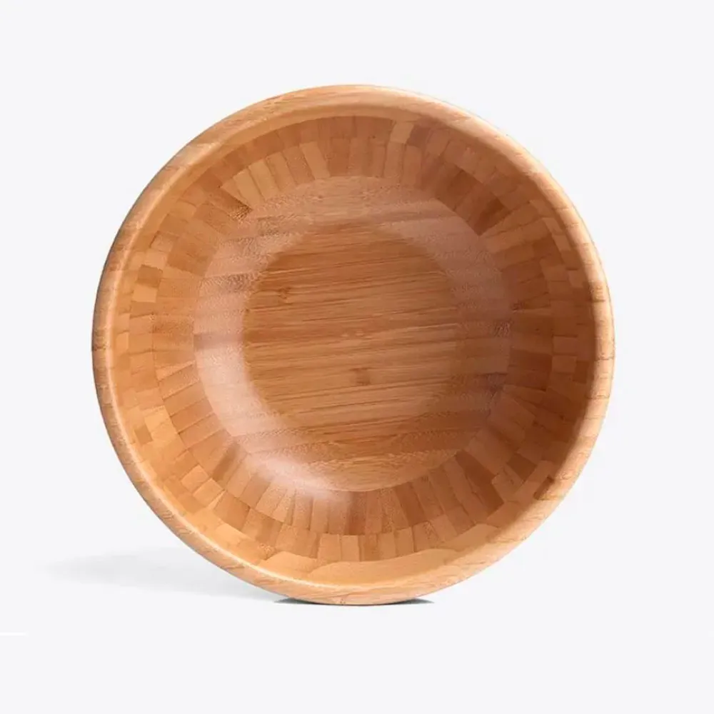 Cumbuca Em Bambu Com Colher 30Cm - 3L - Thumbnail 5