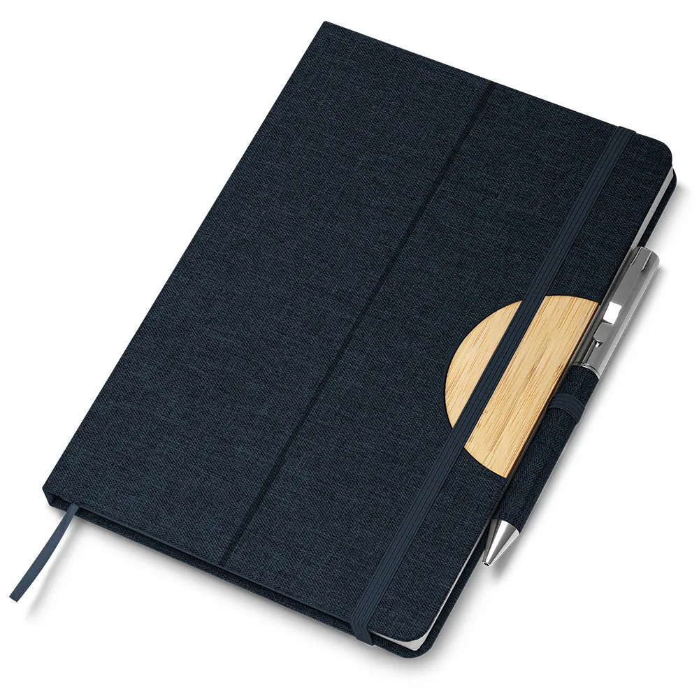 Caderno A5 Capa em RPET e detalhe em Bambu - Thumbnail 4