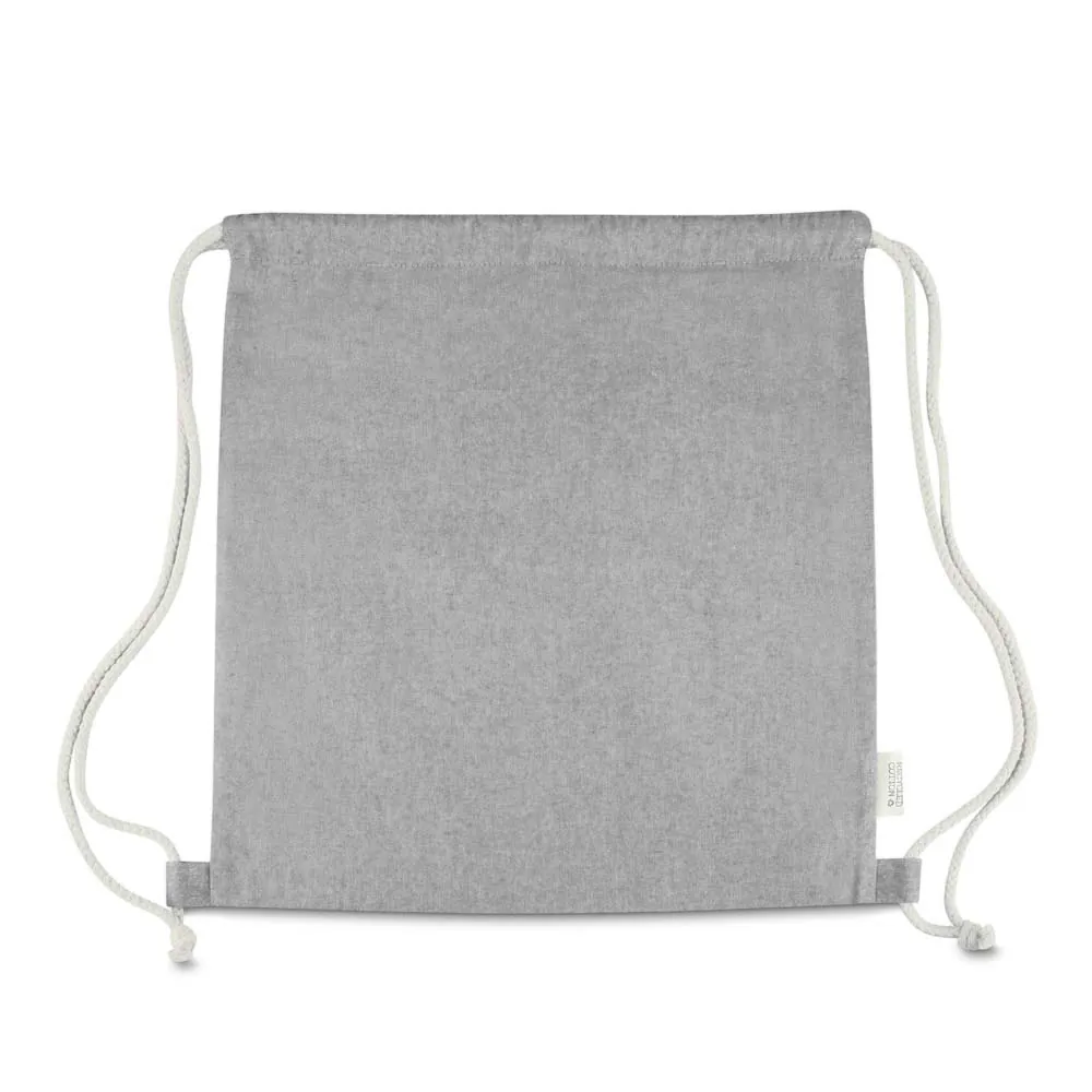 Sacola/Mochila em algodão mescla reciclado 140g/m² - Thumbnail 7