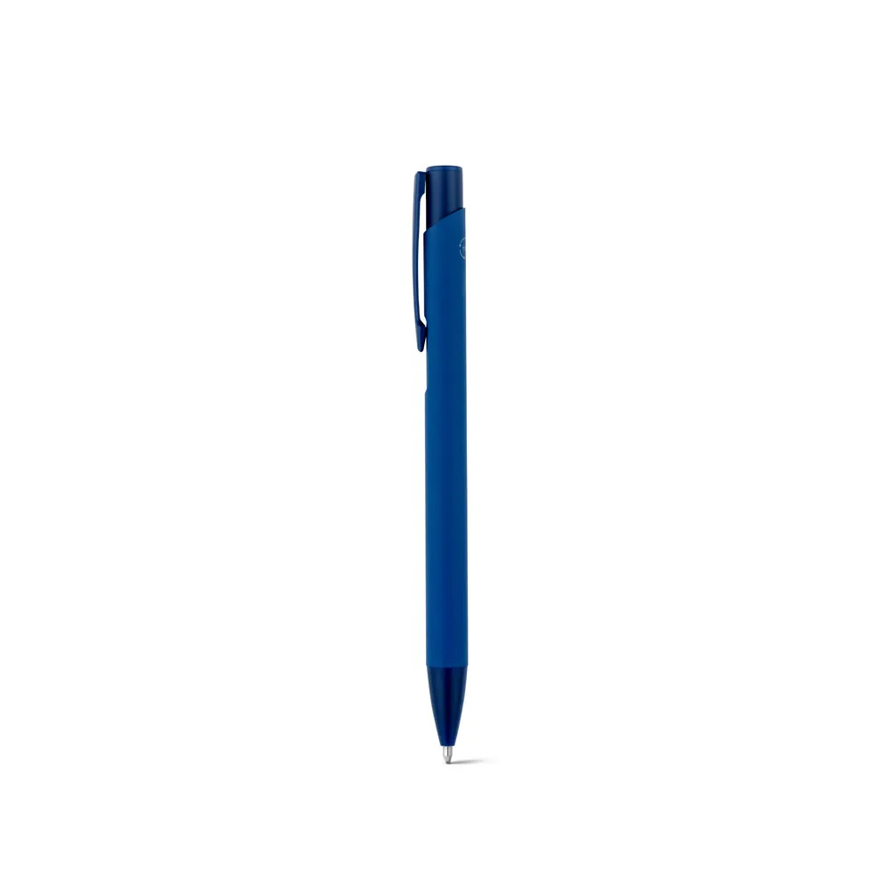 CLINT. Caneta esferográfica em alumínio 100% reciclado, com acabamento em borracha e escrita em azul - Thumbnail 4
