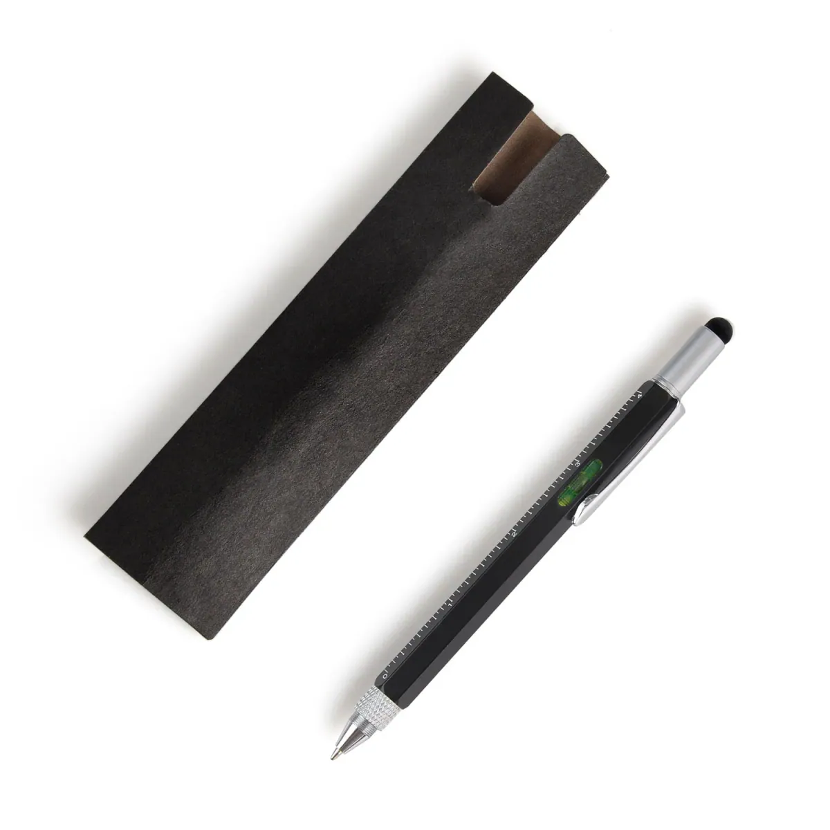 Caneta Esferográfica 6X1 Em Alumínio - Preta