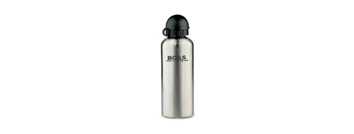 Squeeze Em Aço Inox Com Tampa Preta - 600 Ml