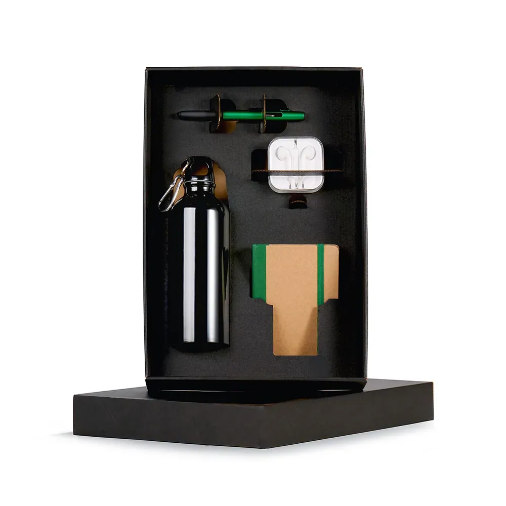 Kit Squeeze, Fone, Caderno E Caneta - Verde - 4 Pçs - Thumbnail 3