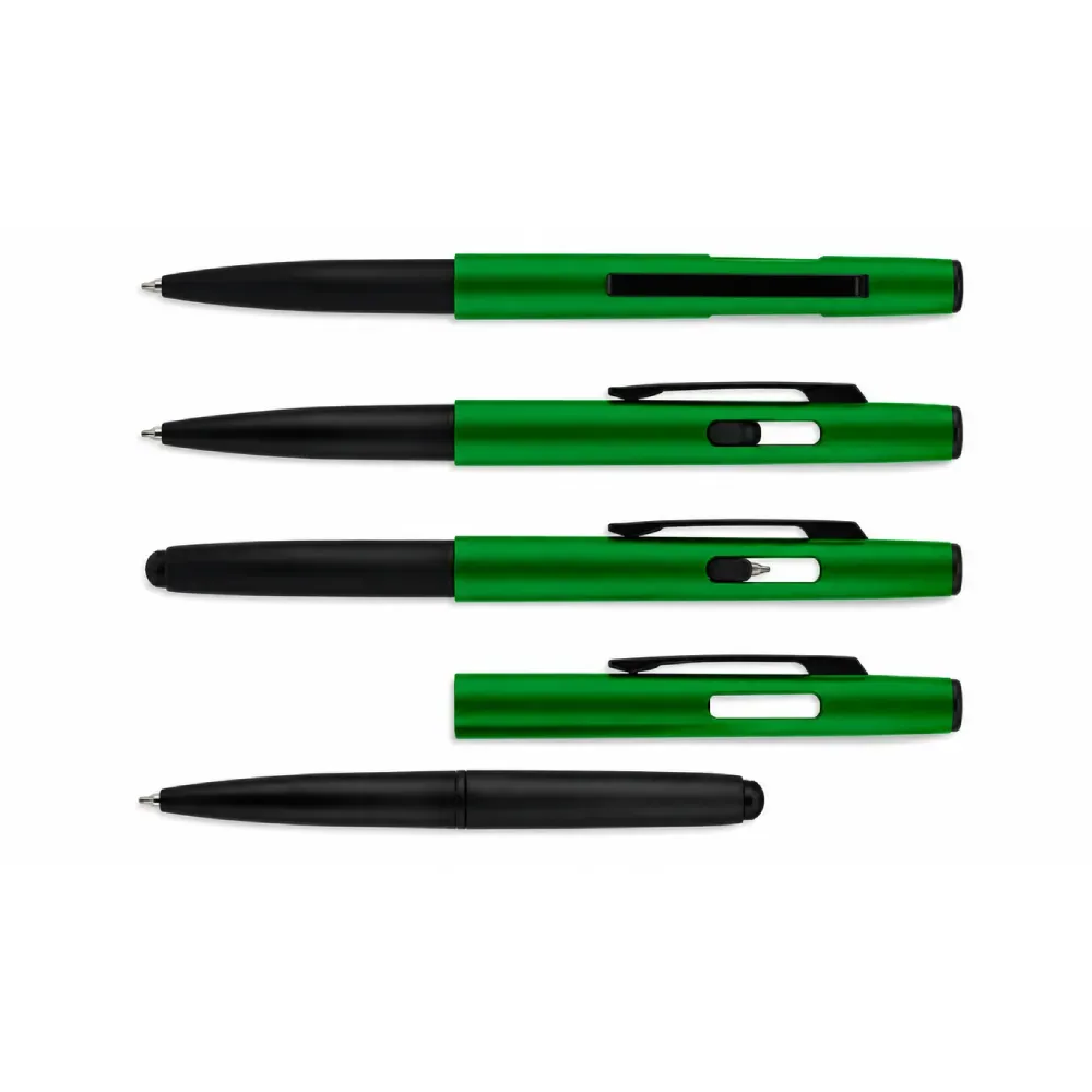 Caneta Esferográfica Em Abs Com Tampa E Ponta Touch Verde - Thumbnail 2