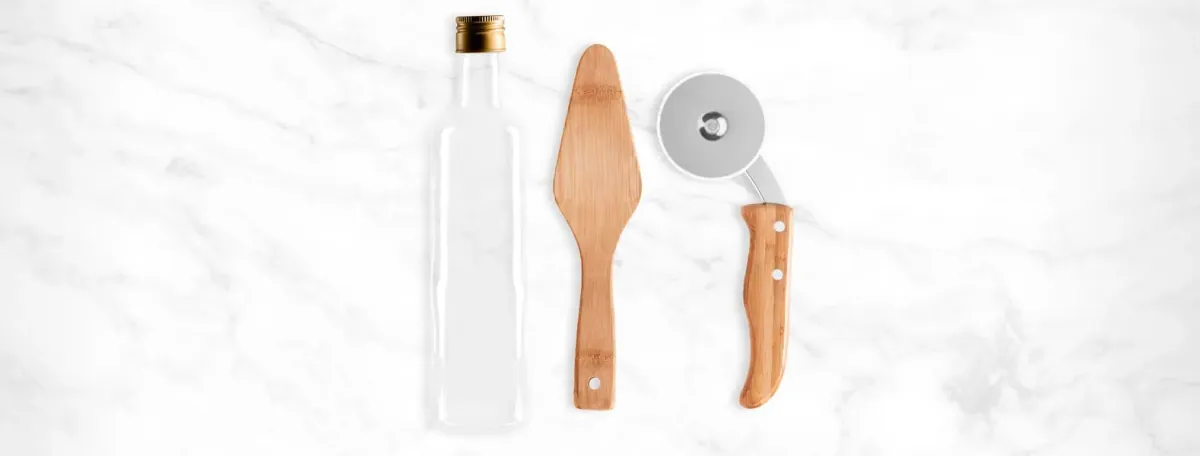 Kit Para Pizza Com Cortador, Espátula E Garrafa - 3 Pçs - Thumbnail 2
