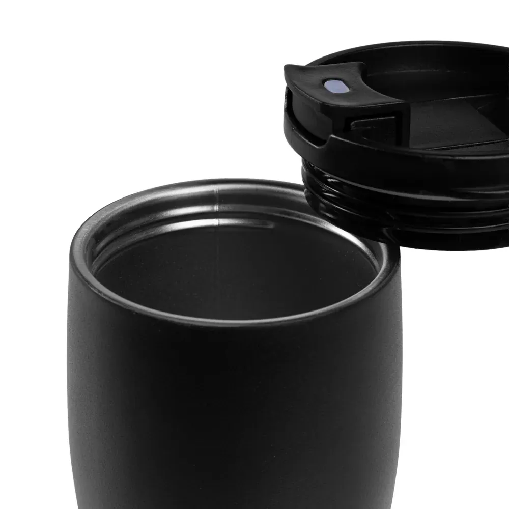 Copo Dupla Camada Em Alumínio Reciclado - Preto - 500 Ml - Thumbnail 6