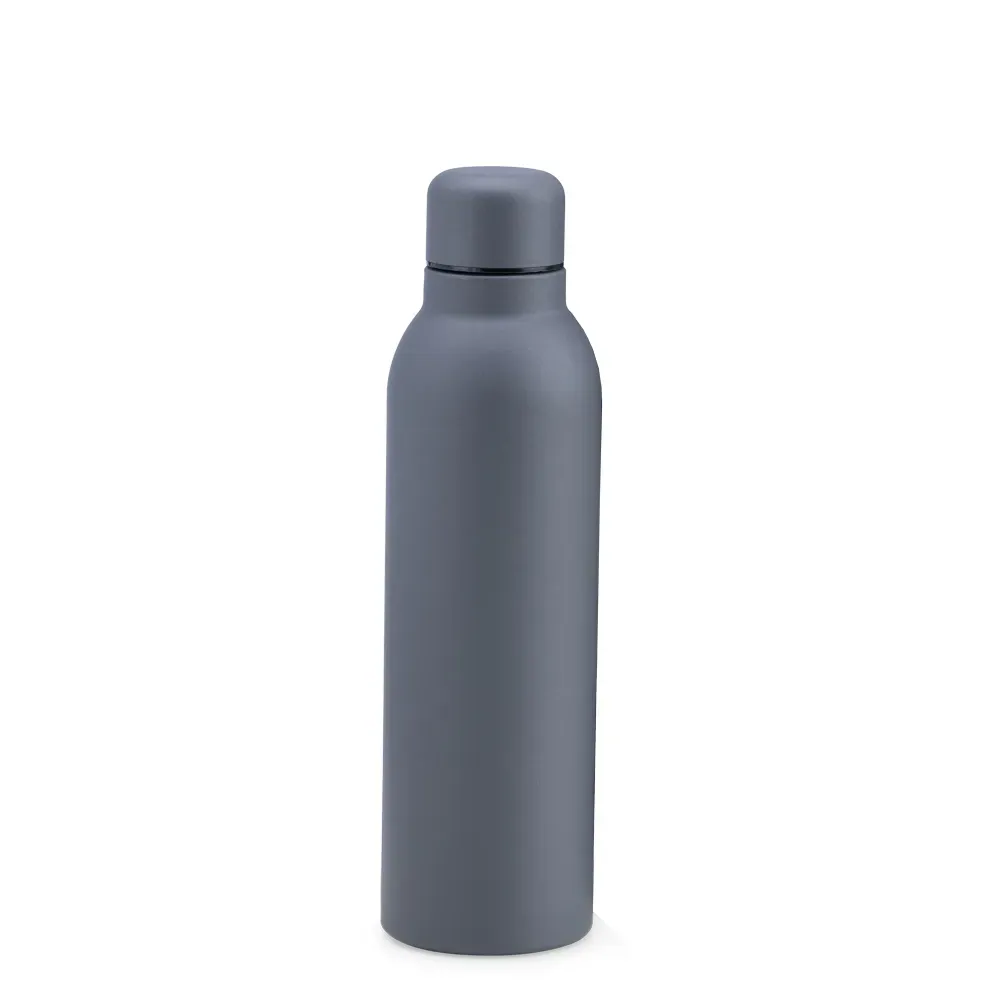 Garrafa Em Inox Parede Dupla - Cinza - 470 Ml - Thumbnail 4