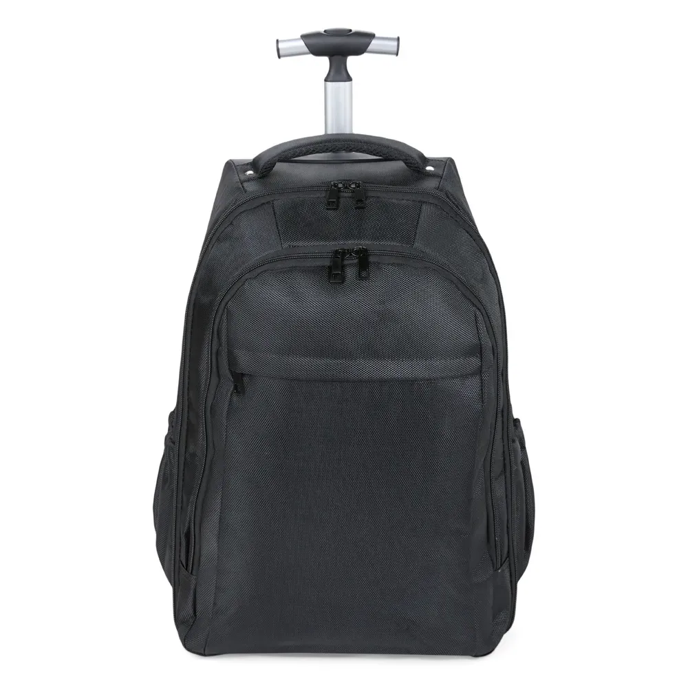 Mochila Em Polyester 600D Com Rodinha - 35L - Preta - Thumbnail 11