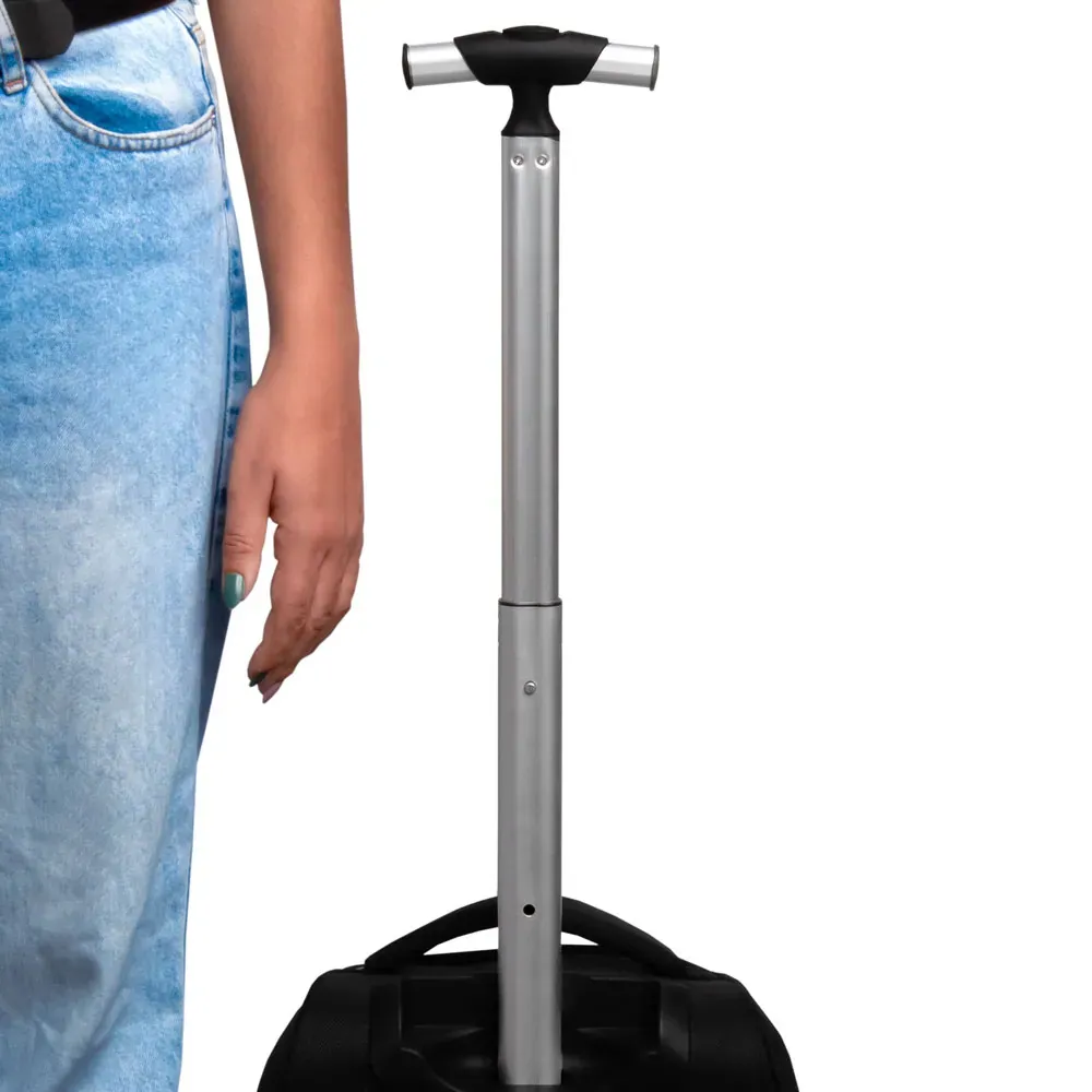 Mochila Em Polyester 600D Com Rodinha - 35L - Preta - Thumbnail 5