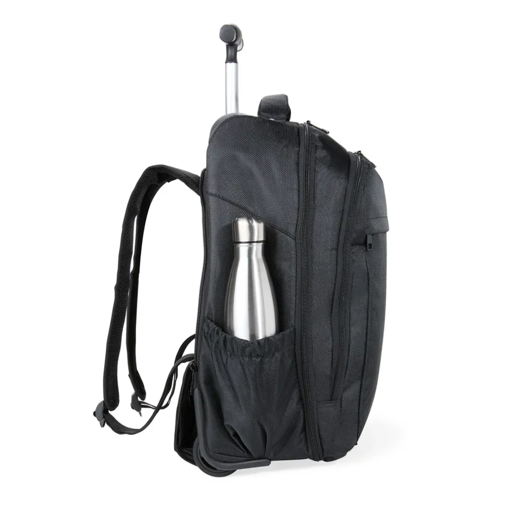 Mochila Em Polyester 600D Com Rodinha - 35L - Preta - Thumbnail 7