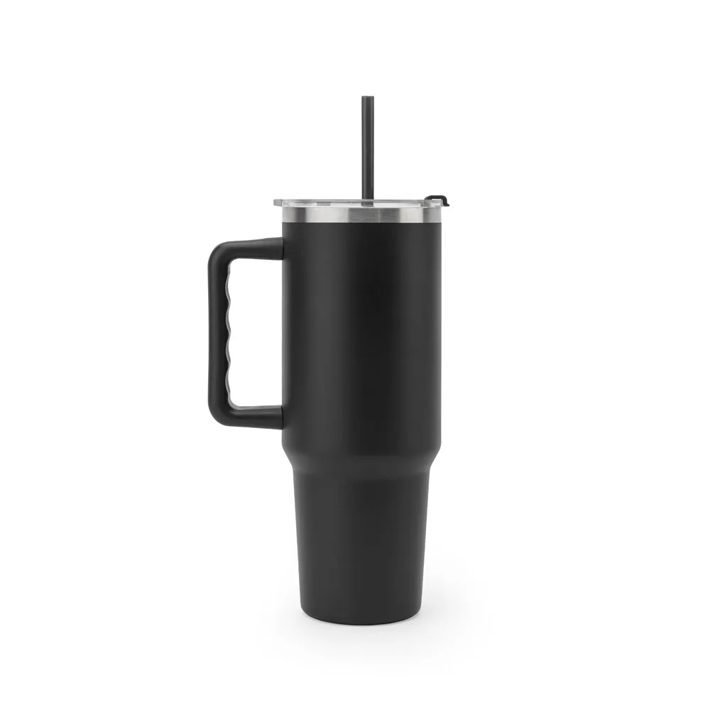 JOYNER XL. Copo de viagem térmico, de grande dimensão, em aço inoxidável 91% reciclado de parede dupla isolada a vácuo (1300 mL) - Thumbnail 2