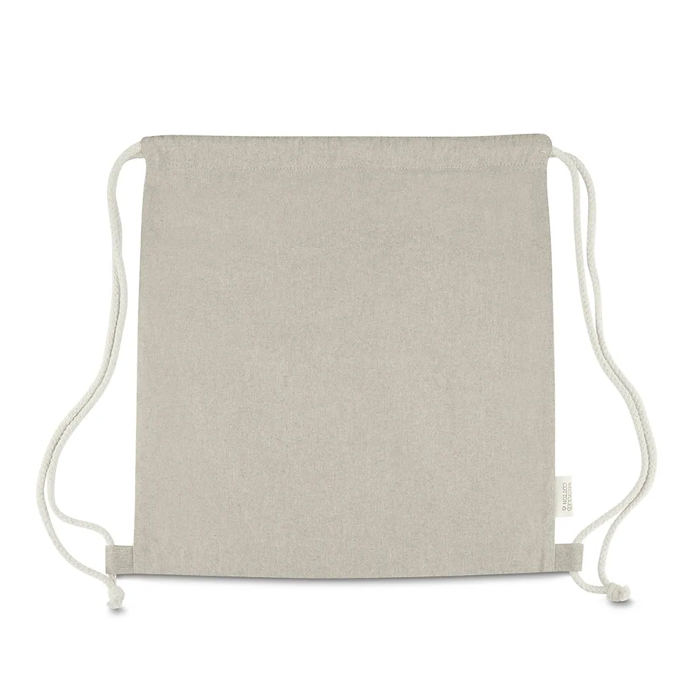 Sacola/Mochila em algodão mescla reciclado 140g/m² - Thumbnail 13
