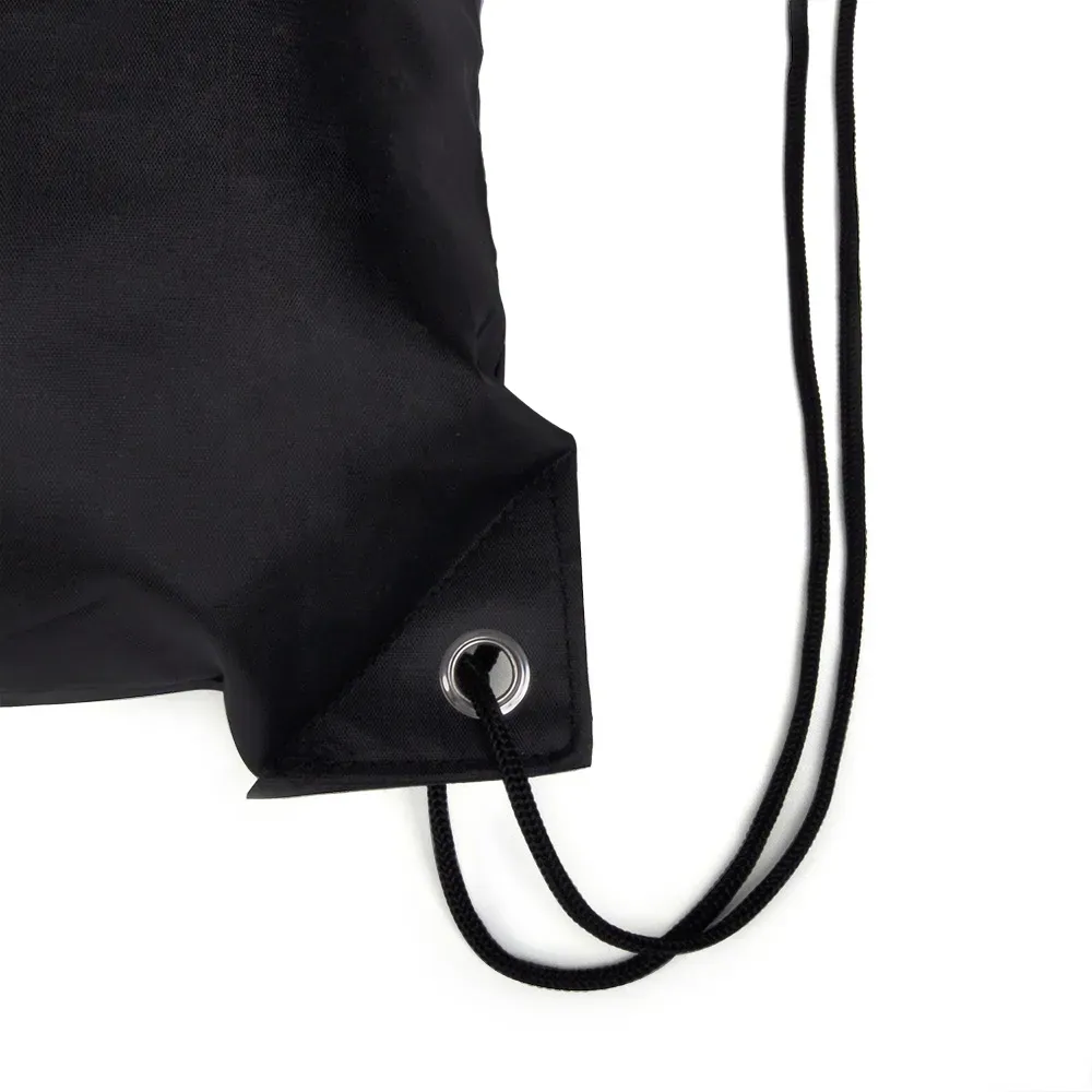 Mochila Sacola Em Nylon 190D - Preta - 42X32Cm - Thumbnail 5