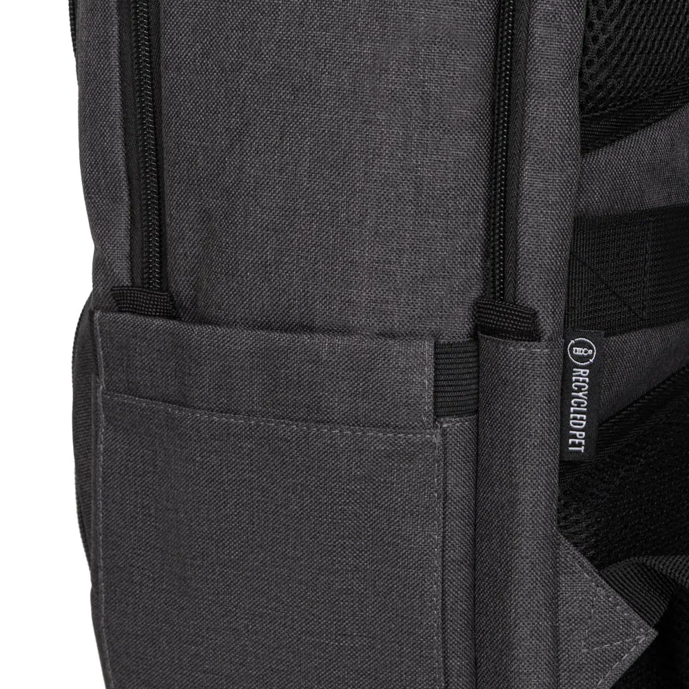 Mochila Com Bolso Térmico Em Rpet - Cinza Escuro - 24L - Thumbnail 9
