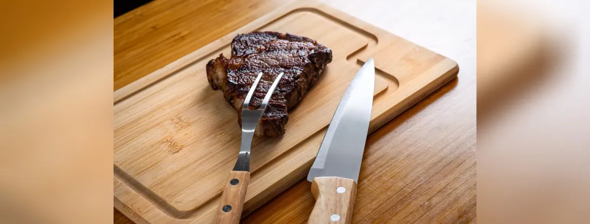Conj. Para Churrasco Em Bambu / Inox / Madeira - 3 Pçs. - Thumbnail 3
